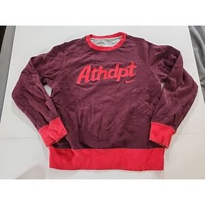 VTG 90s Nike Athletic Department Pullover Sweater Maroon Mens XL Spell Out